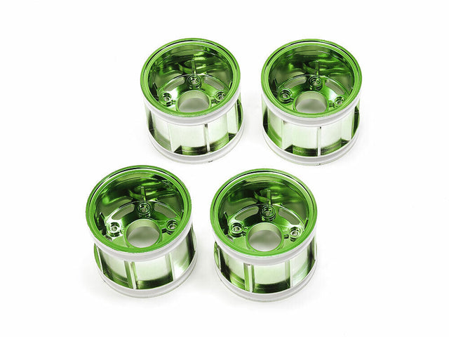 Tamiya 47418 WR-02CB T Parts (Wheel Rims) (Green Plated) Comical Grasshopper NIP