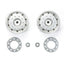 Tamiya 56519 Metal-Plated Wheels (30mm Width/Hex Hub/Matte Finish), (Trailers)
