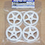Tamiya 53471 Medium-Narrow White 5-Spoke Wheels (Offset 0) (TA07/TA08/TB04/TB05)
