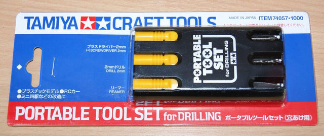 Tamiya 74057 Craft Tools, Portable Tool Set for Drilling, for RC Car Bodies, NIP