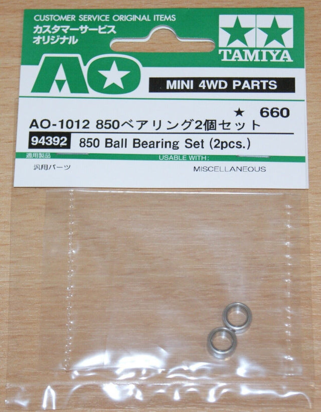 Tamiya 94392 (AO-1012) 850 Ball Bearing (2 Pcs.), (Egress/Porsche 959/DF-03) NIP