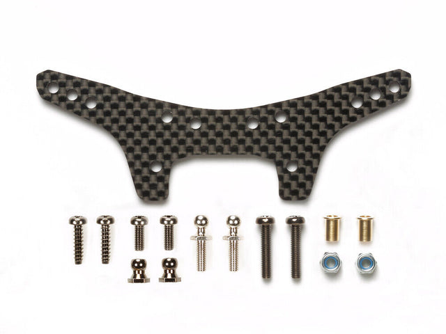 Tamiya 54563 DT-03 Carbon Damper Stay (Rear), (DT03/DT03T/DT-03T), NIP