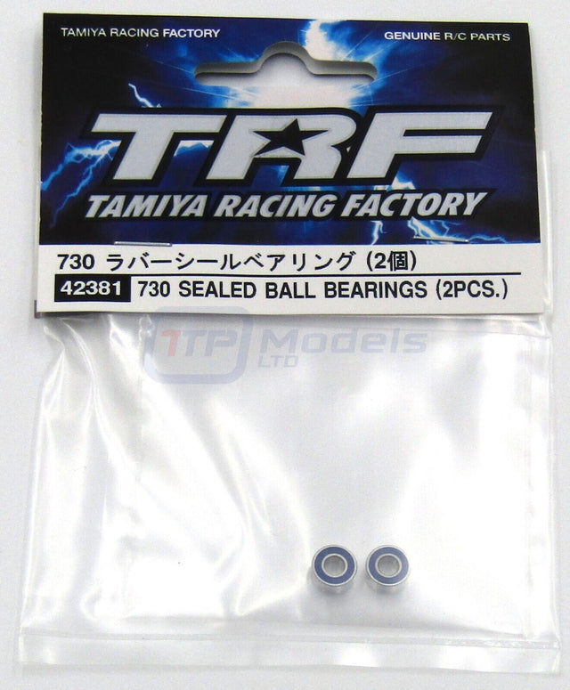 Tamiya 42381 TRF 730 Rubber Sealed Ball Bearings (2 Pcs.), (M-Chassis), NIP