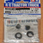 Tamiya 56556 Hub Nuts for Single Wheels (Black, 2 Pcs.), (Scania/Actros/Volvo)