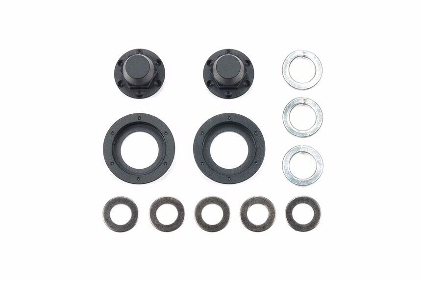 Tamiya 56556 Hub Nuts for Single Wheels (Black, 2 Pcs.), (Scania/Actro ...