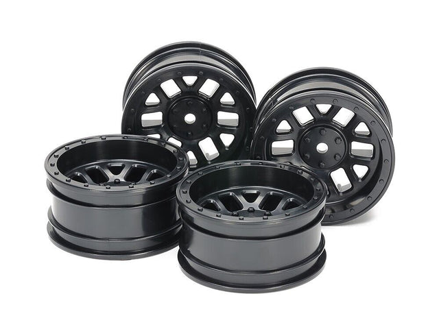 Tamiya 51686 CC-02 12-Spoke Wheels (26mm Width, Offset +6) (Black) 4 Pcs. (CC01)