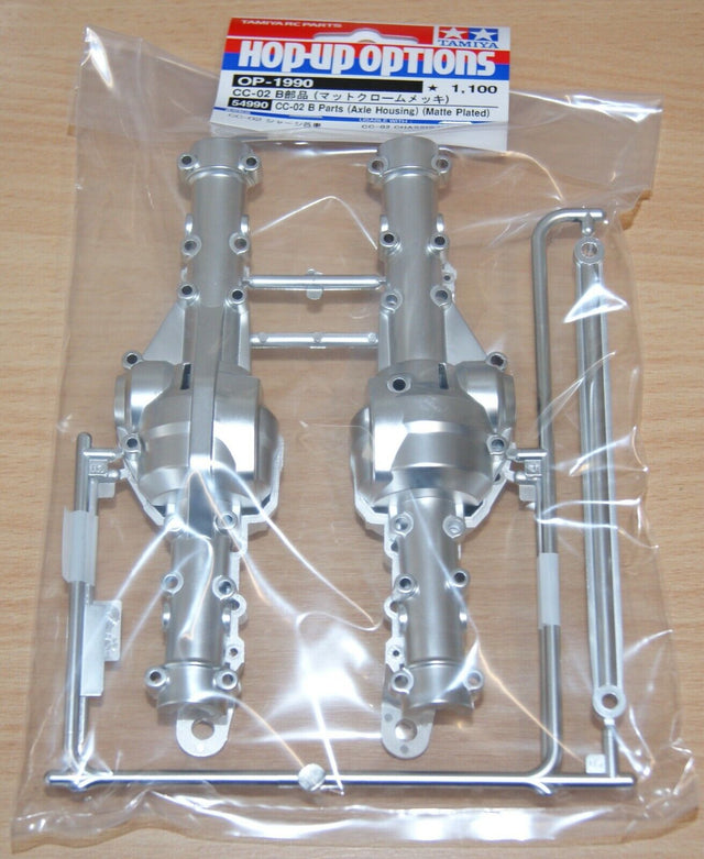 Tamiya 54990 CC-02 B Parts (Axle Housing) (Matte Plated), (CC02/G500/Unimog) NIP