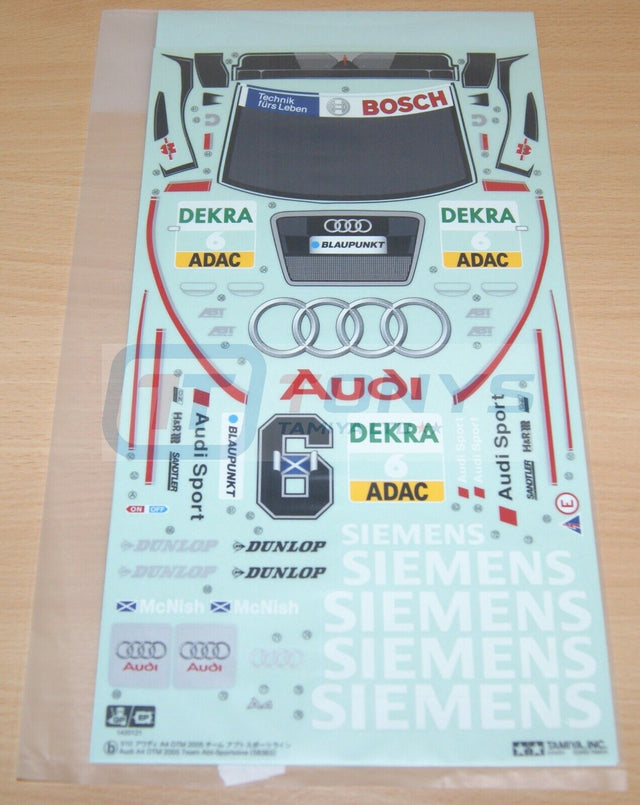 Tamiya 58363 Audi A4 DTM 2005 ABT/TT01, 9495483/19495483 Decals/Stickers, NIP
