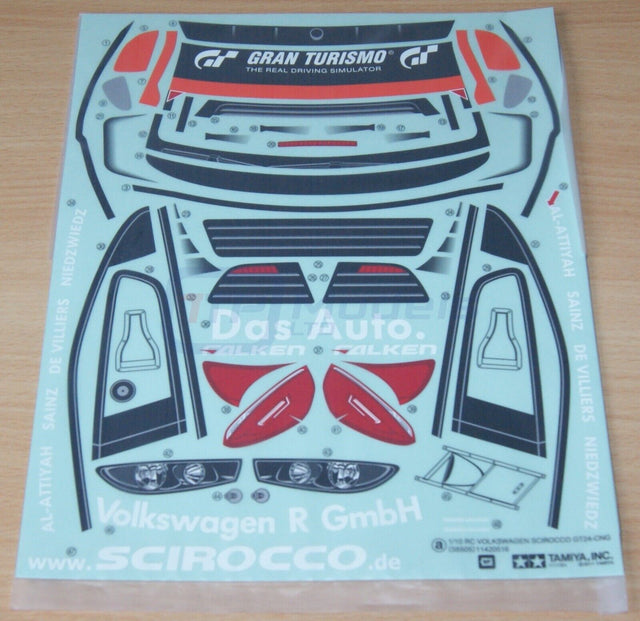 Tamiya 58505 Volkswagen Scirocco GT24/Black/TT01E/FF03 9495698/19495698 Decals