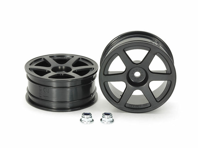 Tamiya 53453 Medium-Narrow 6-Spoke Wheels (Offset +2), (TA04-TRF/TRF419), NIP