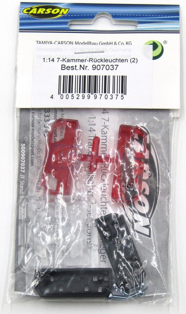 Carson 500907037/C907037 Trailer Tail/Rear Lights 7-Sections (2 Pcs.), NIP