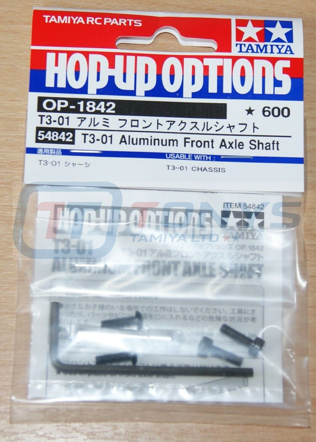 Tamiya 54842 T3-01 Aluminum Front Axle Shaft, (Dual/Dancing Rider/T301), NIP