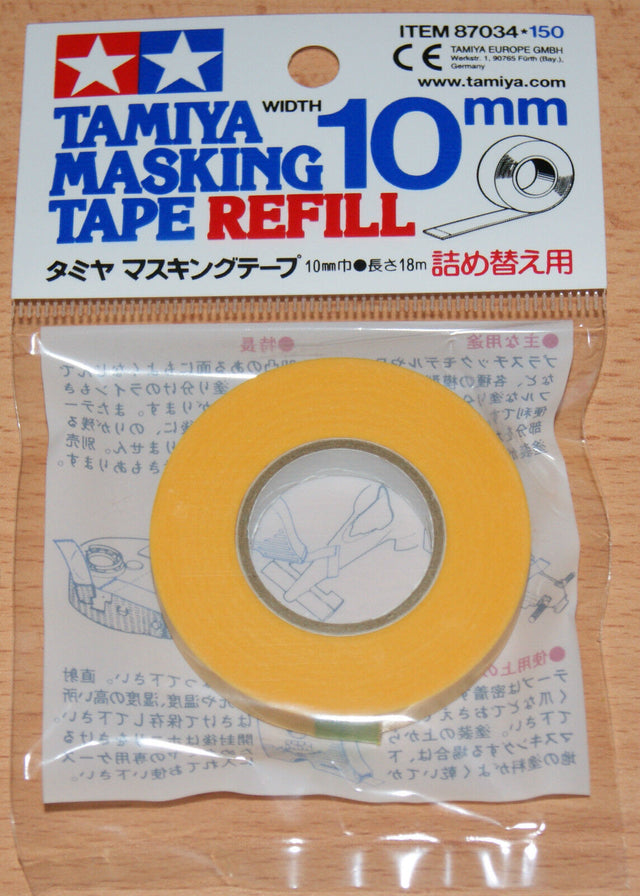 Tamiya 87034 Masking Tape Refill 10mm Width, 18m Length, for RC Body Shells NIP