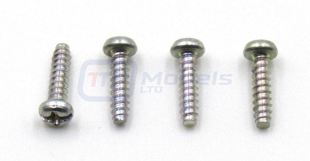 Tamiya 9805629/19805629 3x12mm Tapping Screw (4 Pcs.), (Hornet/Grasshopper/TT02)