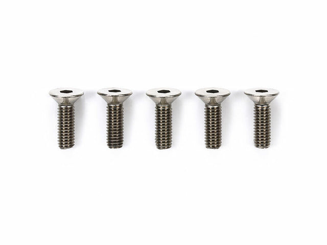 Tamiya 53535 3x10mm Titanium Countersunk Hex Head Screw (5 Pcs.), NIP