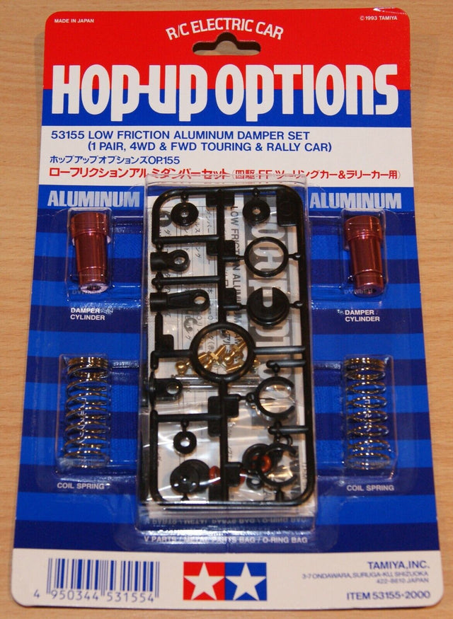 Tamiya 53155 Low Friction Aluminum Damper Set (1 Pair, Touring & Rally Car) TT02