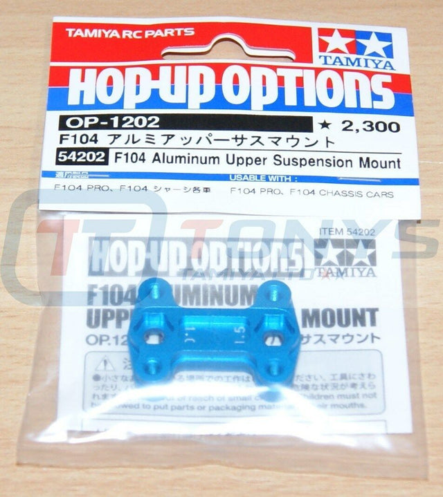 Tamiya 54202 F104 Aluminium Upper Suspension Mount, (F104 Pro/TRF102), NIP