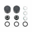 Tamiya 56557 Hub Nuts for Dual Wheels (Black, 2 Pcs.) (Scania/Actros/Volvo), NIP