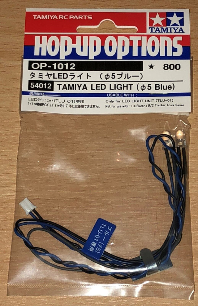 Tamiya 54012 LED Light (5mm Blue) (Use with TLU-01 & TLU-02), NIP