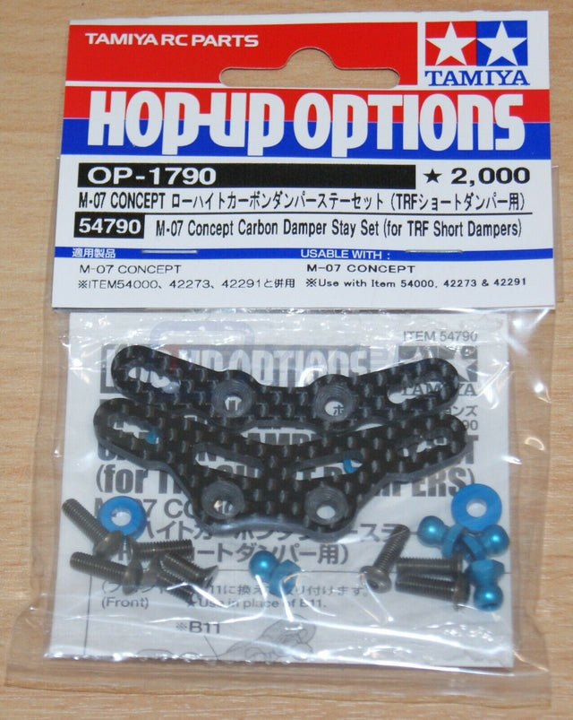 Tamiya 54790 M-07 Concept Carbon Damper Stay Set (for TRF Short Dampers), (M07R)