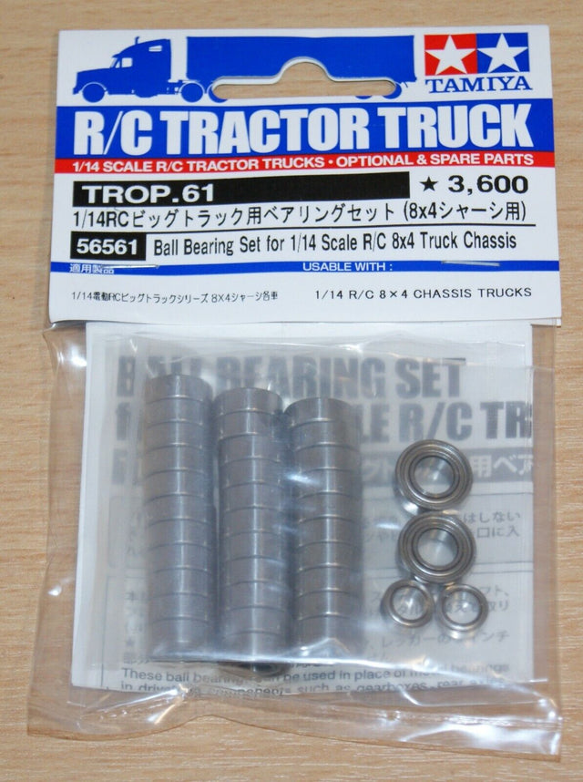 Tamiya 56561 Ball Bearing Set for 1/14 Scale R/C 8x2 Truck Chassis, (Tipper/Tow)