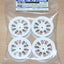 Tamiya 53468 Medium-Narrow White Mesh Wheels (Offset +2), (TA07/TA08/TB04/TB05)