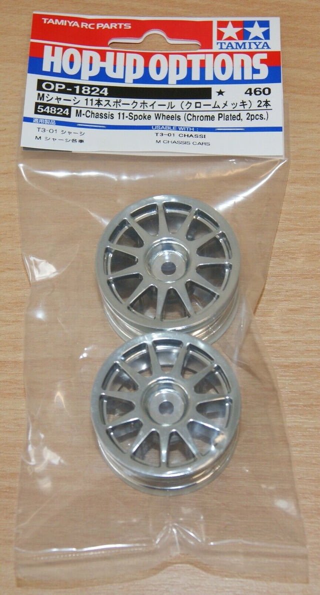 Tamiya 54824 M-Chassis 11-Spoke Wheels (Chrome Plated, 2 Pcs.) Dancing Rider/M07