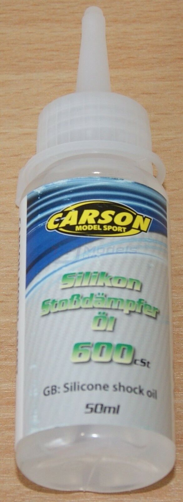 Carson 500905200 Silicone Damper/Shock Oil, 600cSt 50ml (For Tamiya), NIP