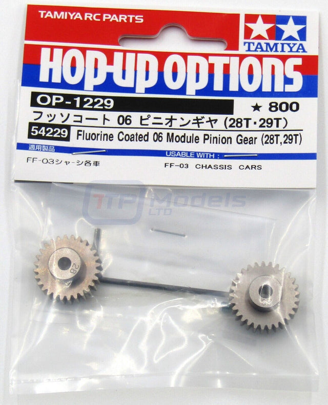 Tamiya 54229 Fluorine Coated 06 Module Pinion Gear (28T, 29T), (FF03/*TT02), NIP