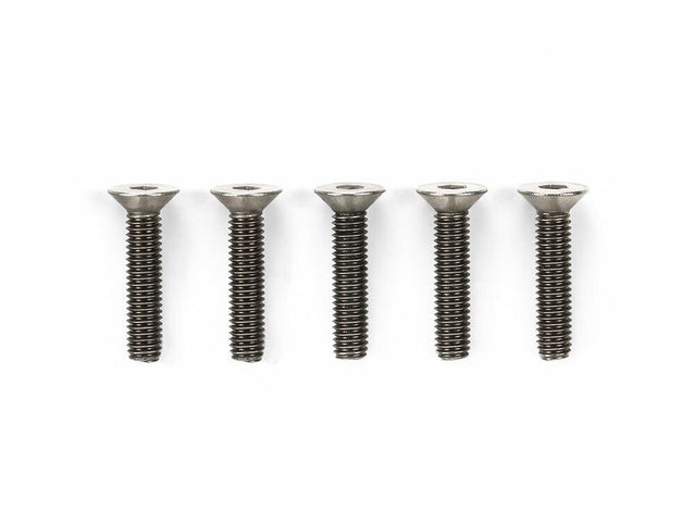 Tamiya 53537 3x14mm Titanium Countersunk Hex Head Screw, (5 Pcs.), NIP