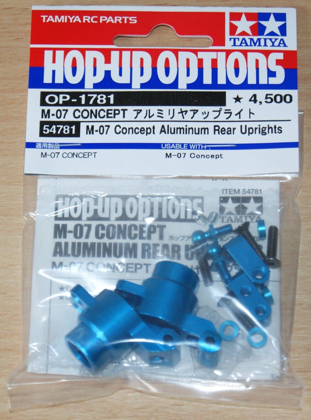 Tamiya 54781 M-07 Concept Aluminum Rear Uprights, (M07/M0R/M08/M08R), NIP