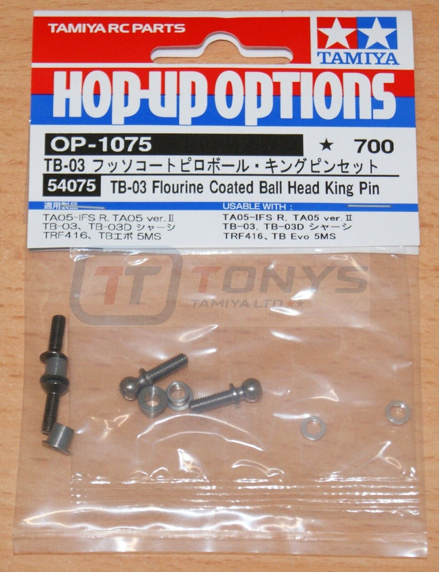 Tamiya 54075 TB-03 Flourine Coated Ball Head King Pin TA05IFS/FF03/TRF416/TRF417