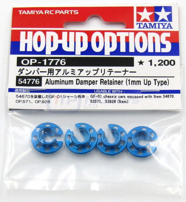 Tamiya 54776 Aluminum Damper Retainer (1mm Up Type), (TRF417/TRF418/TRF419), NIP