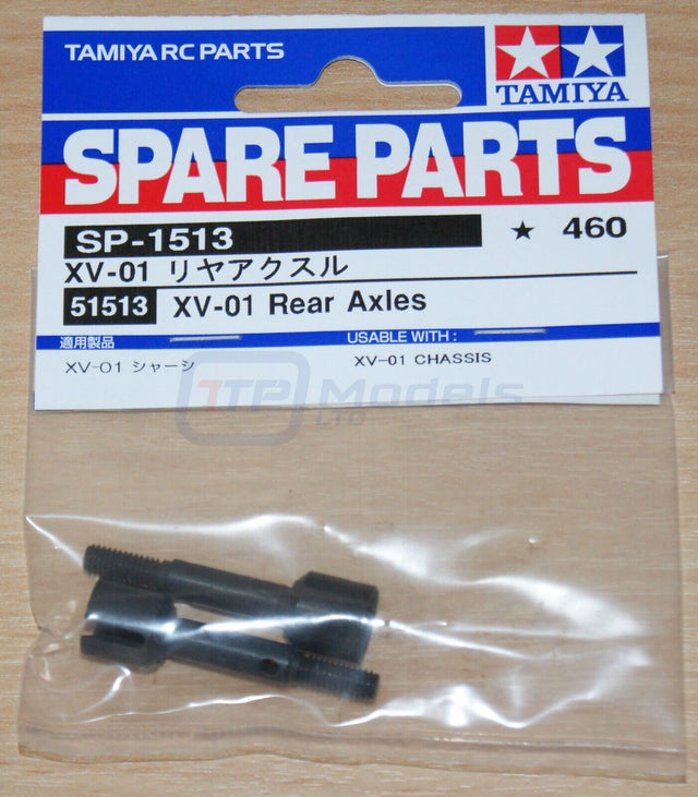 Tamiya 51513 XV-01 Rear Axles (2 Pcs.), (XV01/XV-01T/XV01T), NIP