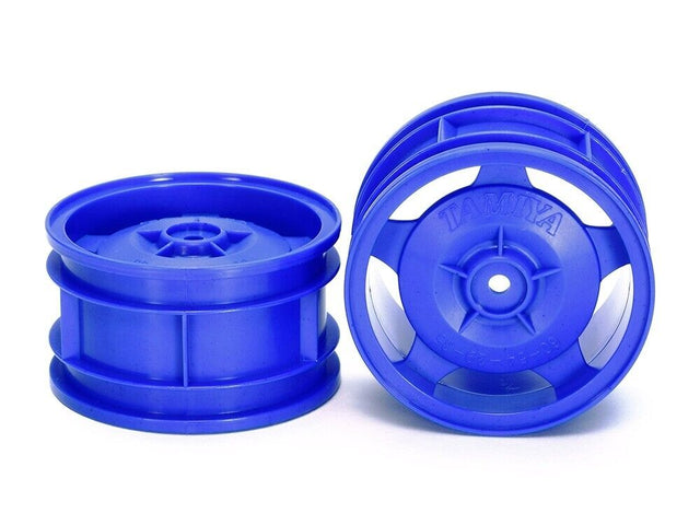 Tamiya 54682 Buggy Rear Star-Dish Wheels (Blue), (Top Force/DF02/*53086), NIP