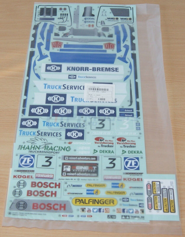 Tamiya 58632 Team Hahn Racing MAN TGS/TT-01E, 9495886/19495886 Decals/Stickers