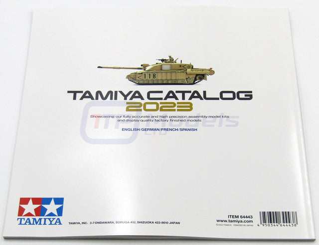 Tamiya 64443 Model Kit Catalogue/Catalog 2023, (English/German/French/Spanish)