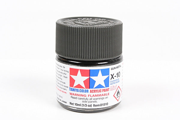 Tamiya Acrylic Mini X & XF Paint Jars (Round, 10ml, .33fl oz), NEW