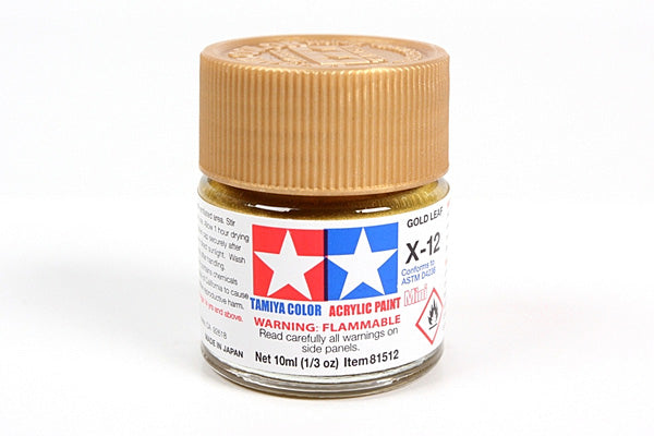 Tamiya Acrylic Mini X & XF Paint Jars (Round, 10ml, .33fl oz), NEW