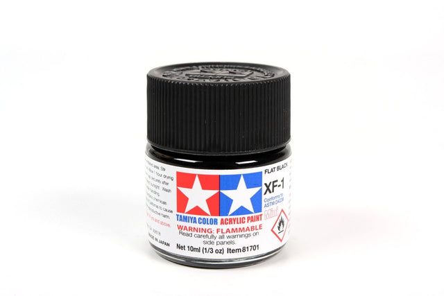 Tamiya Acrylic Mini X & XF Paint Jars (Round, 10ml, .33fl oz), NEW