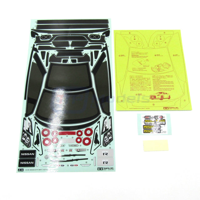 Tamiya 58411 Nissan GT-R/TT-01/TT-01E/TT-02D, 9495545/19495545 Decals/Stickers