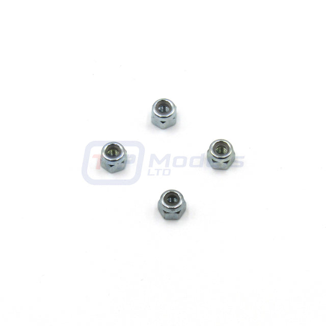 Tamiya 9805715/19805715 4mm Lock/Wheel Nut (4 Pcs.), (Grasshopper/Hornet), NIP