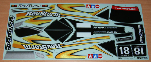 Tamiya 43534 GP RTR RevStorm/TNS-T18, 1424437/11424437 Decals/Stickers, NEW